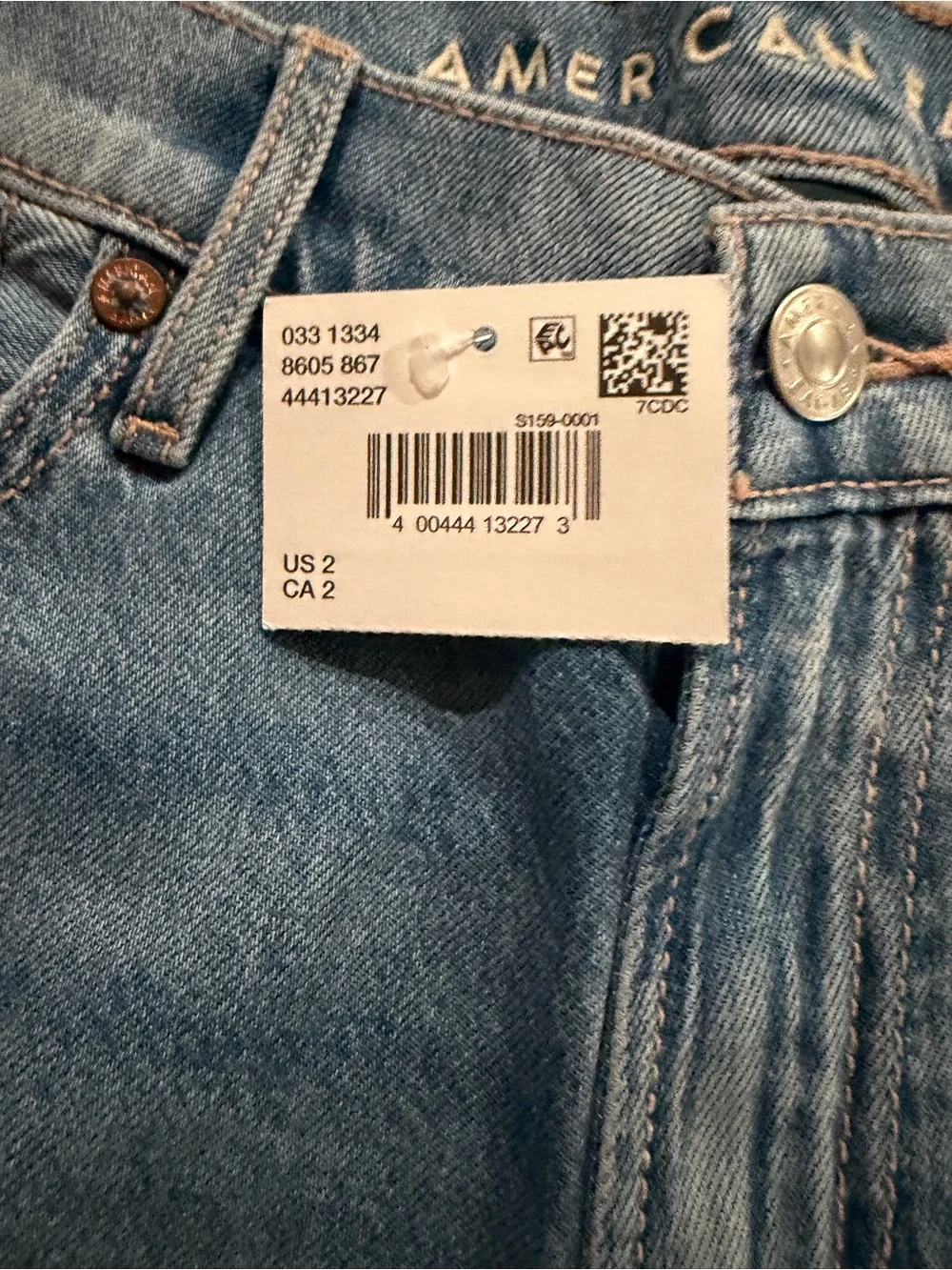 American Eagle Outfitters High-Rise Light Blue Denim Shorts